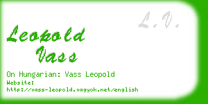 leopold vass business card